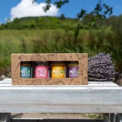 Coffret 4 Pots Miels Et Bonbons 430Gr