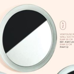 Cartel - Miroir mural ventouses - diamètre 20 cm